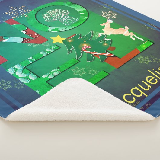 "Noel" Kerstmis Sherpa Deken (3/4)