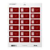 NOEL kerstvakantie rood en wit Etiket (Full Sheet)