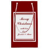 NOEL kerstvakantie rood en wit Klein Cadeauzakje (Achterkant)