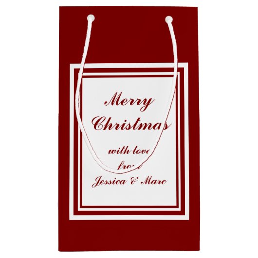 NOEL kerstvakantie rood en wit Klein Cadeauzakje (Achterkant)