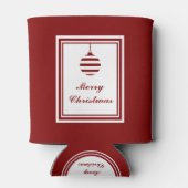 NOEL Kerstvakantie rood en wit personaliseren Blikjeskoeler (Achterkant)