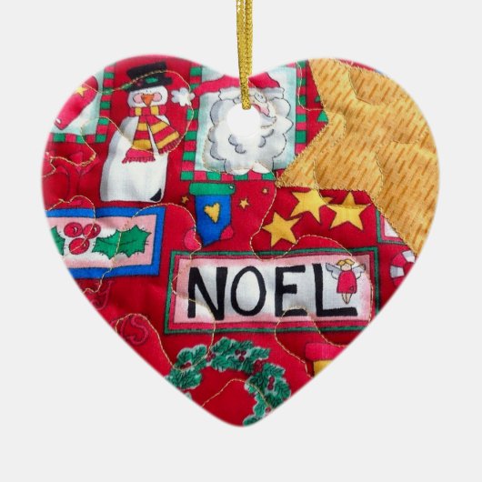 Noel Kerstversier Keramisch Ornament (Voorkant)