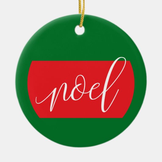 Noel - Kerstversiering Keramisch Ornament (Voorkant)