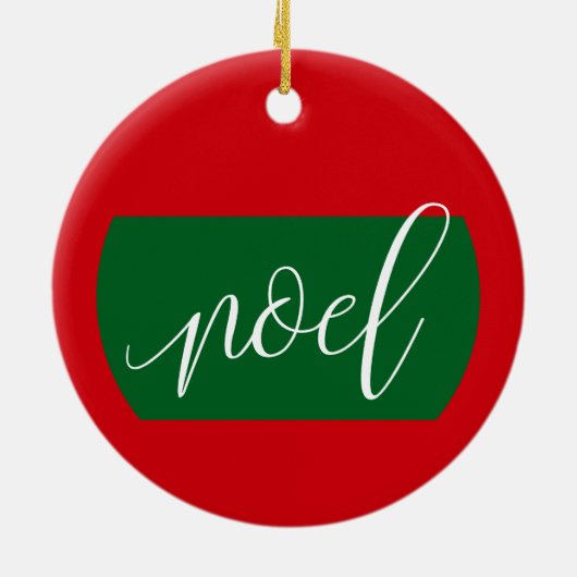 Noel - Kerstversiering Keramisch Ornament (Achterkant)