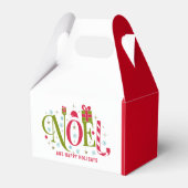 Noel kleurrijke en leuke typografie ontslag bedankdoosjes (Achterkant)