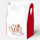 Noel kleurrijke en leuke typografie ontslag bedankdoosjes (Geopend)