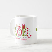 Noel kleurrijke en leuke typografie ontslag koffiemok (Voorkant links)