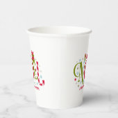 Noel kleurrijke en leuke typografie ontslag papieren bekers (Rechts)