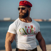 Noel kleurrijke en leuke typografie ontslag t-shirt