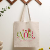 Noel kleurrijke en leuke typografie ontslag tote bag