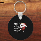 noel komt naar mijn dochter sleutelhanger (Voorkant)