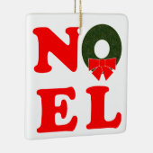 NOEL-krans Keramisch Ornament (Rechts)