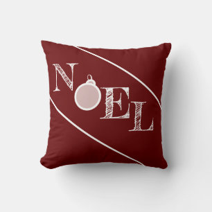 Noel Maroon Holiday Sierkussen
