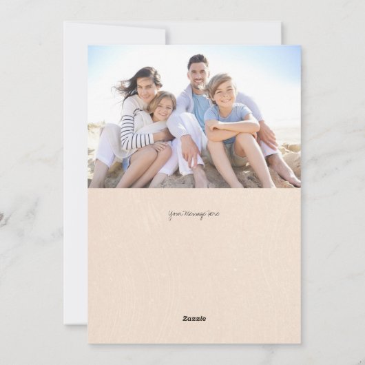 Noel Marshmallows Hot Cocoa Foto Feestdagenkaart (Achterkant)