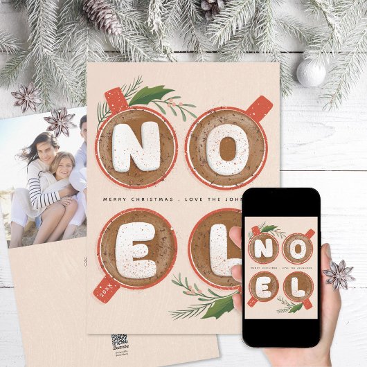 Noel Marshmallows Hot Cocoa Foto Feestdagenkaart