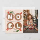 Noel Marshmallows Hot Cocoa Foto Feestdagenkaart (Voorkant)