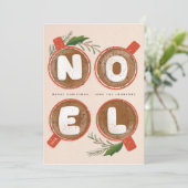 Noel Marshmallows Hot Cocoa Foto Feestdagenkaart (Staand voorkant)