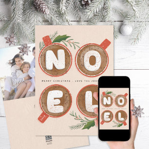 Noel Marshmallows Warme Chocolademelk Foto Feestdagenkaart