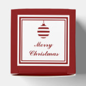 NOEL Merry Christmas Rood & Wit Personaliseren Bedankdoosjes (Bovenkant)