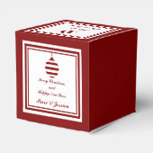 NOEL Merry Christmas Rood & Wit Personaliseren Bedankdoosjes (Achterkant)