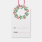 NOEL met kerstmis op zwart Cadeaulabel (Achterkant)