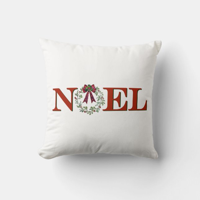 Noel met krans kussen (Voorkant)