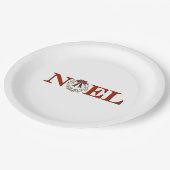 Noel met krans papieren bordje (Gekanteld)