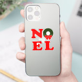 NOEL met krans Sticker (Telefoon)