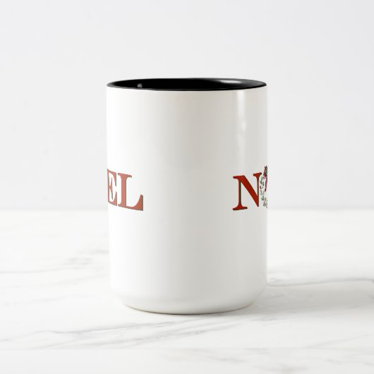 Noel met krans tweekleurige koffiemok (Center)