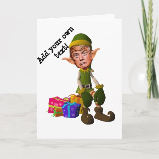 Noel met Trump-lutin Feestdagen Kaart (Voorkant)