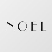 Noel Minimal Black Typography Kerstmis Raamsticker (Vel)