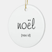 Noël Minimal White Christmas Tree Elegant Script Keramisch Ornament (Links)