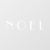Noel Minimal White Typography Kerstmis Raamsticker (Vel)