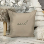 Noel: Minimalistische elegante beige kerstpiloot Kussen<br><div class="desc">Het ontwerp biedt handgeschreven lettertypen en een modern,  minimalistisch ontwerp. Uitzicht de link collectie op deze pagina om alle overeenkomende objecten in dit prachtige ontwerp te bekijken of zie hier het collectie: https://bit.ly/3Be0KHr</div>