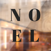 Noel | Modern Black Trendy Stylish kersty Raamsticker (Vel 2)