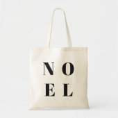 Noel | Modern Black Trendy Stylish kersty Tote Bag (Voorkant)