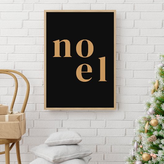 Noel | Modern goud stijlvolle minimalistische kers Poster