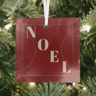 Noel Modern Klassieke kerstrode arch Bronze Lijn Glas Ornament