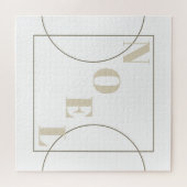 Noel | Moderne Latijnse kerstwitte brons-tonnen Legpuzzel (Horizontaal)