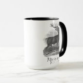 Noel mug with an beautiful antique deer etching. mok (Voorkant rechts)