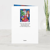 NOEL/MUSICAL XMAS PARTY,SANTA MET CHRISTMAS TREE FEESTDAGEN KAART (Achterkant)