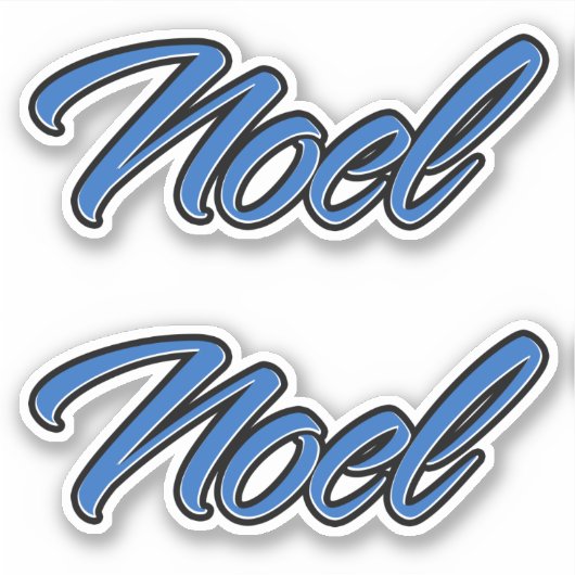 Noel Name blue Aufkleber Sticker Stickerset (Voorkant)