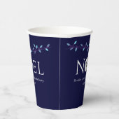 Noel Navy Blue Sand Dollar Nautical Kerstmis Papieren Bekers (Rechts)