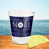 Noel Navy Blue Sand Dollar Nautical Kerstmis Sho Shot Glas