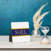 NOEL NOEL Rich Navy Blue Snowy White Stripes Fotoplaat (Insitu)