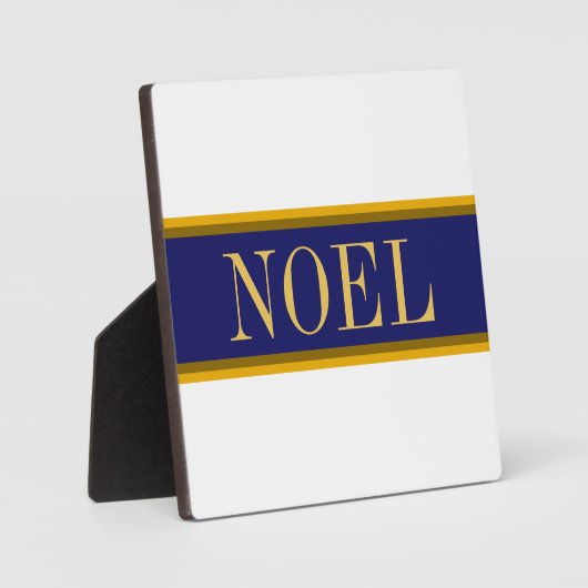 NOEL NOEL Rich Navy Blue Snowy White Stripes Fotoplaat (Voorkant)