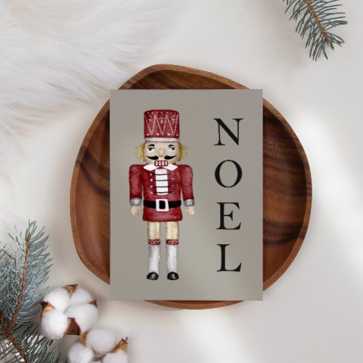 Noel Nutcracker Pine Holiday Christmas Kaart