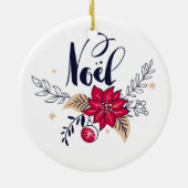 Noel Poinsettia Keramisch Ornament (Achterkant)