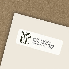 NOEL Pop Art Inspired Christmas Return-adres Etiket