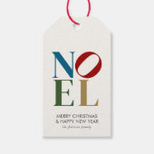 NOEL Pop Letter Art Geïnspireerd op kerst Cadeaulabel (Voorkant)